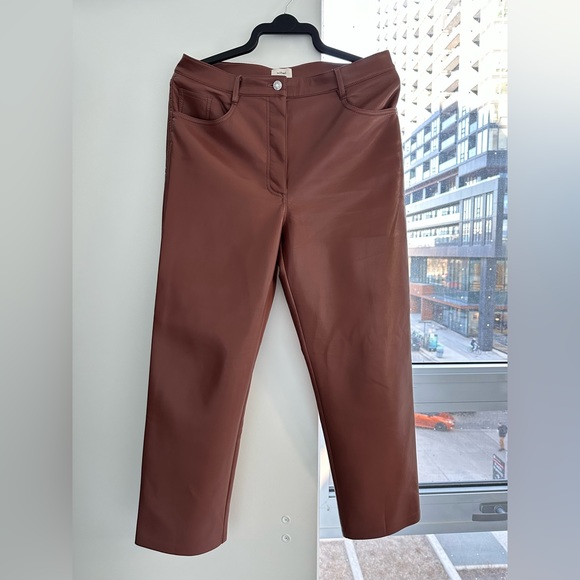 Aritizia/Wilfred Melina High-waisted Vegan Leather pants - Picture 1 of 4